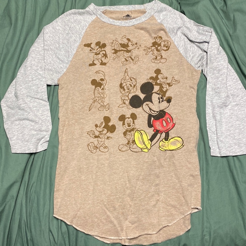 Mickey through the years 3/4 sleeve shirt